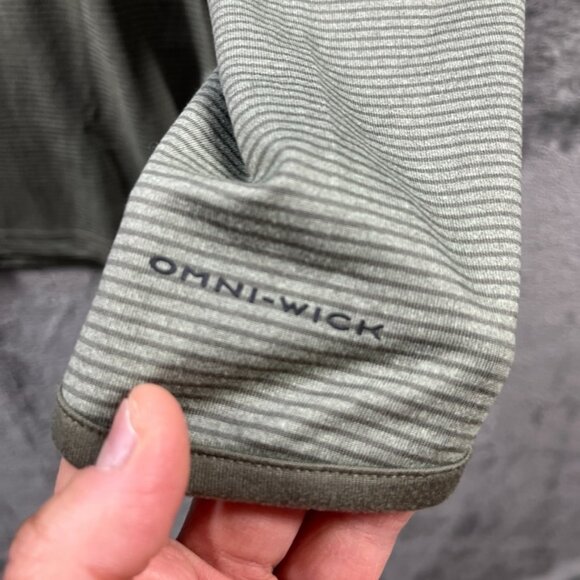 Columbia Omni-Wick Womens XL Green Striped  Long Sleeve Activewear - Picture 4 of 9